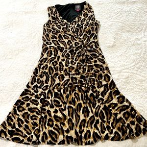 Vince Camuto Cheetah Animal Print Dress Size 2
